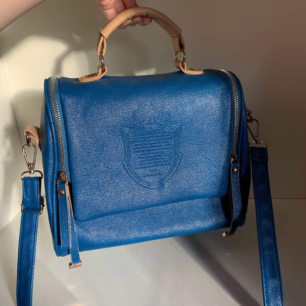 NWOT Blue Crest flap bag